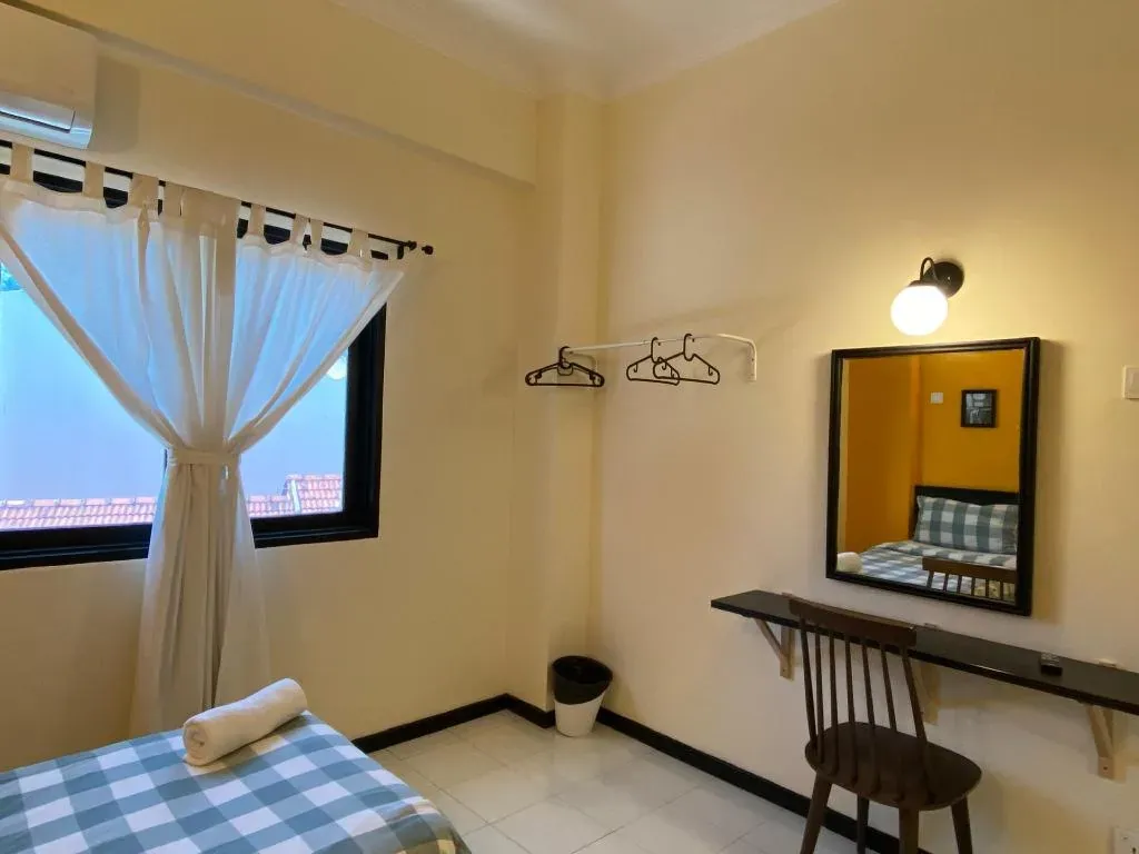 Bedroom vanity with mirror